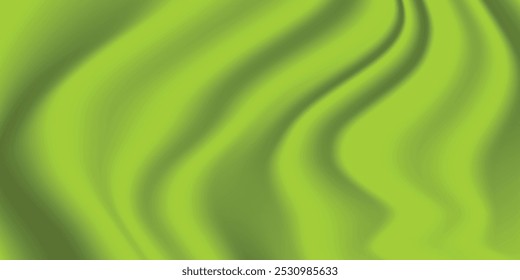 Fondo verde seda. Patrón de Vector Abstractas con espacio de copia. Textura líquida de la onda, Fondo de pantalla liso de la cortina. Tela de Boda, satén. Diseño ondulado para el Anuncio, tarjeta, postal, telón de fondo.