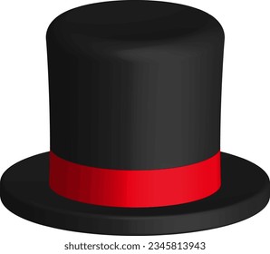 Silk Hat Isolated Vector Illustration