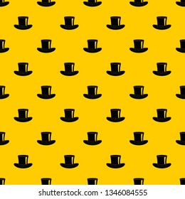 Silk hat pattern seamless vector repeat geometric yellow for any design