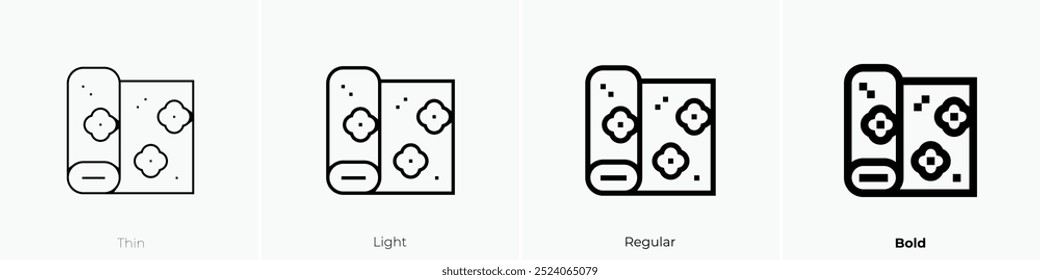 silk icon. Thin, Light Regular And Bold style design isolated on white background