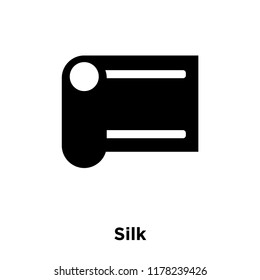 Silk icon vector isolated on white background, logo concept of Silk sign on transparent background, filled black symbol