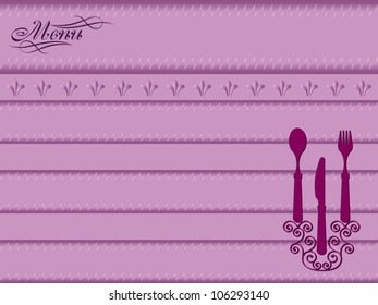 Silk Menu Card Design