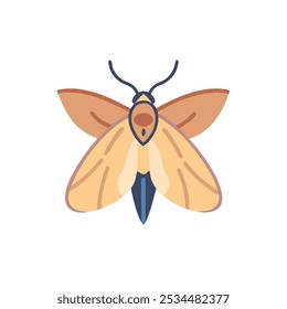 silk moth icon vector illustration