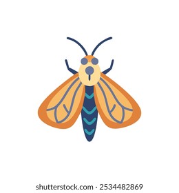 silk moth icon vector illustration