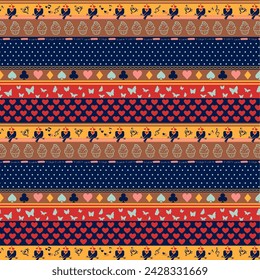 Silk neck scarf or square colorful pattern design style. 