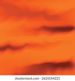 Silk orange background. Abstract vector pattern with copy space. Liquid wave texture, smooth drapery wallpaper. Wedding fabric, satin. Wavy design for banner, card, postcard, backdrop.
