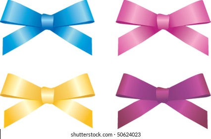 Silk package colorful vector bow