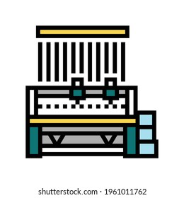 silk production machine color icon vector. silk production machine sign. isolated symbol illustration