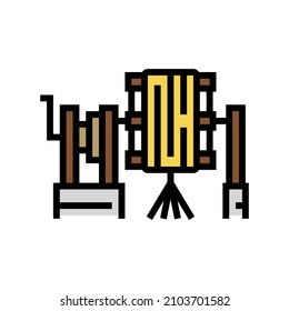 vector de icono de color de carrete de seda. señal de carrete de seda. ilustración de símbolo aislado
