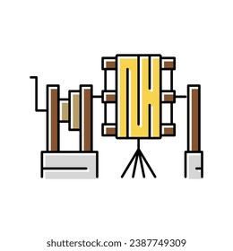 silk reel color icon vector. silk reel sign. isolated symbol illustration