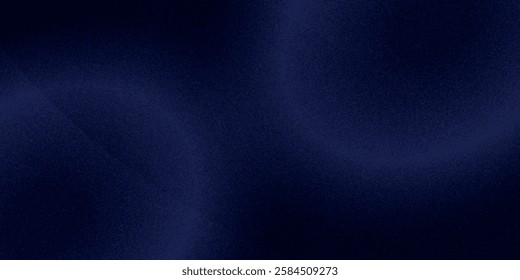 Silk satin fabric. Navy blue color. Abstract dark elegant background with space for design. Soft wavy folds. Drapery. Gradient. Light lines. Shiny. Shimmer.