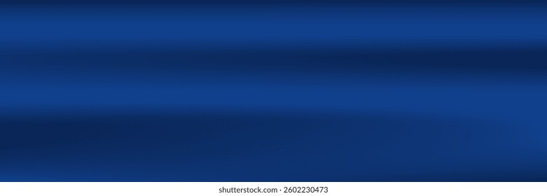 Silk satin fabric. Navy blue color. Abstract dark elegant background with space for design. Soft wavy folds. Drapery. Gradient. Light lines. vector