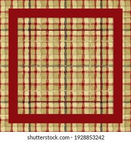 Silk scarf. Card, bandana print, kerchief design, napkin, wedding invitation, birthday, fabric, healfy food, scrapbook. Ready for print.