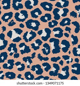 silk scarf design, leopard pattern, textile print - vector background