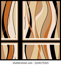 Silk scarf design. Vector Illustration.