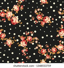 diseño de la bufanda de seda, patrón de puntos de polka, impresión textil - fondo vectorial