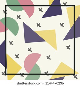 Silk scarf with geometric design