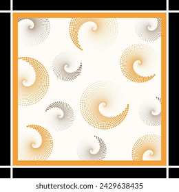 Silk scarf geometric pattern. Vector Illustration.