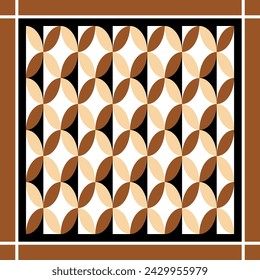 Silk scarf geometric pattern. Vector Illustration.