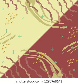 Silk scarf motif pattern. Abstract design with two tone hijab style