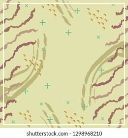 Silk scarf motif pattern. Abstract design hijab style