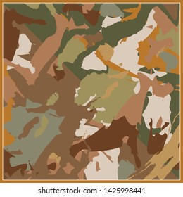 silk scarf pattern with artistic design