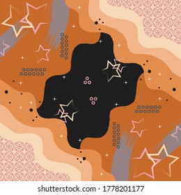 Diseño de patrones de bufanda de seda con estilo abstracto floral y geométrico. Diseño útil para hijab, pañuelo, bandana, tela, moda, chal, papel pintado, cubierta de cama, etc.