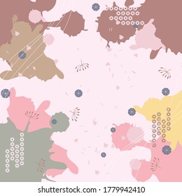 Diseño de patrones de bufanda de seda con estilo abstracto floral. Diseño útil para hijab, pañuelo, bandana, etc.
