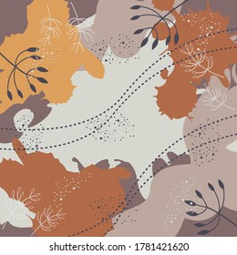 Silk scarf pattern design with floral abstract style useful for hijab, kerchief, bandana, fabric, fashion, shawl, wallpaper, bed cover, etc
