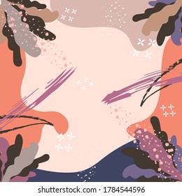 Silk scarf pattern design with floral abstract style useful for hijab, kerchief, bandana, fabric, fashion, shawl, wallpaper, bed cover, etc