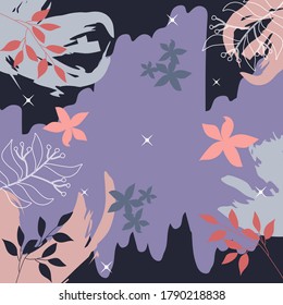 Silk scarf pattern design with floral abstract style useful for hijab, kerchief, bandana, fabric, fashion, shawl, wallpaper, bed cover, etc