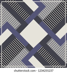 Silk scarf pattern with diagonal lines