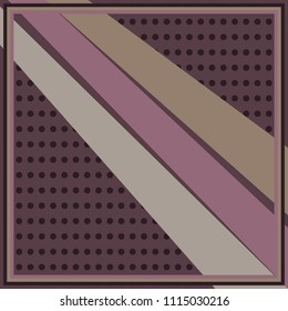 Silk scarf with stripes and dots