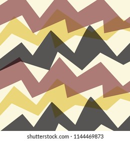 Silk scarf with zigzag design