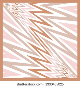 Silk scarf with zigzag  shape design - Vector