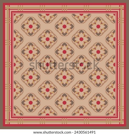 Silk scarves design pattern with classic motif style. Scarf print