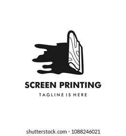 Silk Screen Printing Vector Logo Template