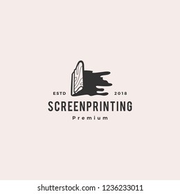 Silk Screen Printing Vector Logo Template