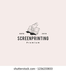 Silk Screen Printing Vector Logo Template
