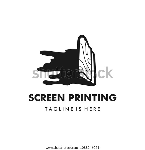 silk screen printing
vector logo template