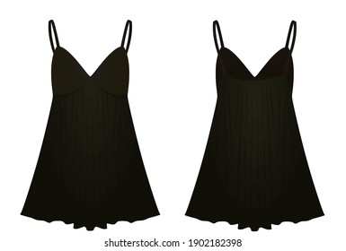 Silk sleeping dress. vector illustration
