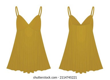 Vestido dormido de seda. ilustración vectorial