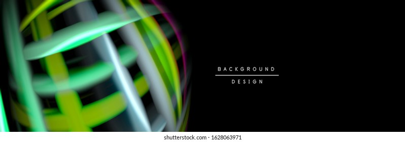 Diseño de afiches de ondas de flujo suave y seda. Olas de color, líneas de estilo líquido y formas de fondo de color negro. Ilustración vectorial para papel de escritorio, pancarta, fondo, tarjeta, libro, ilustración, aterrizaje