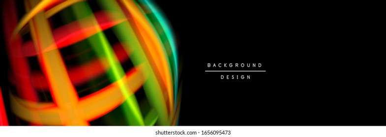 Diseño de afiche de onda de flujo suave y seda. Olas de color, líneas de estilo líquido y formas en color negro. Ilustración vectorial para papel tapiz, pancarta, fondo, tarjeta, libro, ilustración, aterrizaje