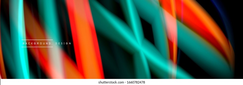 Diseño de afiche de onda de flujo suave y seda. Olas de color, líneas de estilo líquido y formas en color negro. Ilustración vectorial para papel tapiz, pancarta, fondo, tarjeta, libro, ilustración, aterrizaje