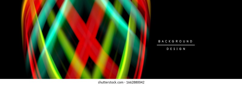 Diseño de afiche de onda de flujo suave y seda. Olas de color, líneas de estilo líquido y formas en color negro. Ilustración vectorial para papel tapiz, pancarta, fondo, tarjeta, libro, ilustración, aterrizaje