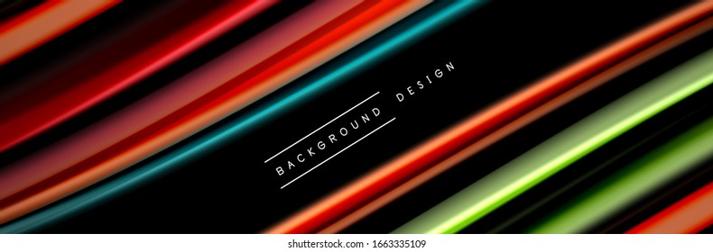 Diseño de afiche de onda de flujo suave y seda. Olas de color, líneas de estilo líquido y formas en color negro. Ilustración vectorial para papel tapiz, pancarta, fondo, tarjeta, libro, ilustración, aterrizaje