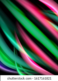 Seda líneas suaves sobre ondas de color líquido y negro. Ilustración vectorial para papel tapiz, cartel, fondo, tarjeta, libro, ilustración, página de inicio, portada, cartel, cartel, pancarta, volante, diseño