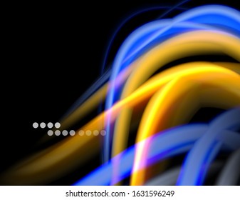 Seda líneas suaves sobre ondas de color líquido y negro. Ilustración vectorial para papel tapiz, cartel, fondo, tarjeta, libro, ilustración, página de inicio, portada, cartel, cartel, pancarta, volante, diseño