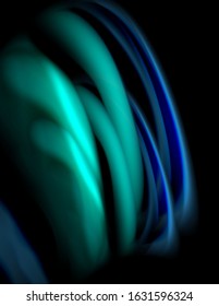 Silk smooth lines on black, liquid fluid color waves. Vector Illustration For Wallpaper, Banner, Background, Card, Book, Illustration, landing page, cover, placard, poster, banner, flyer, design